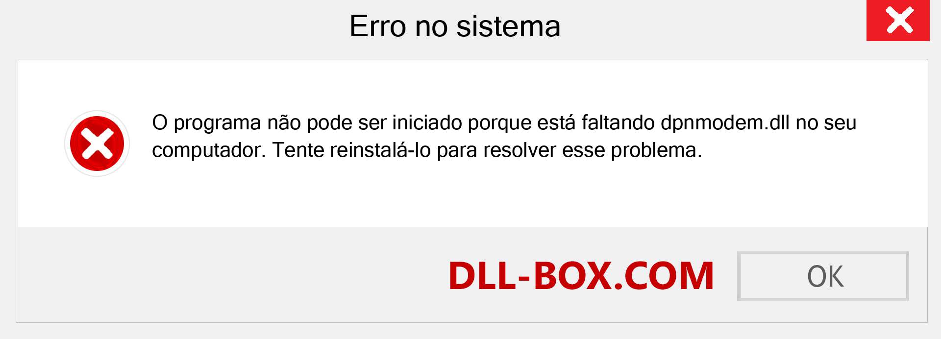 Arquivo dpnmodem.dll ausente ?. Download para Windows 7, 8, 10 - Correção de erro ausente dpnmodem dll no Windows, fotos, imagens